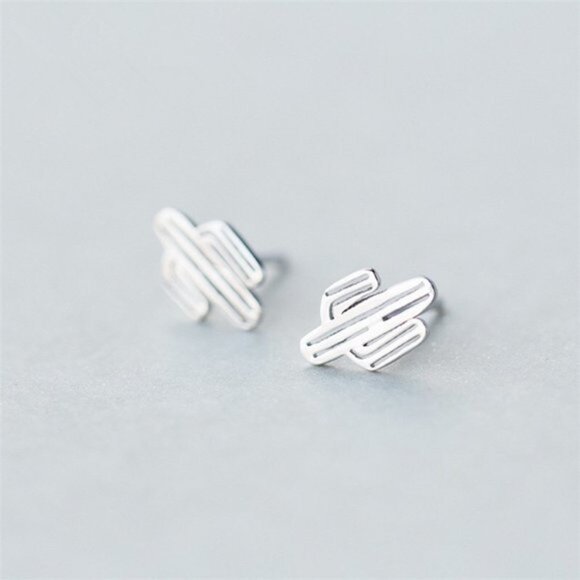 Cactus Stud Earrings - Picture 2 of 4